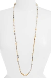 CHAN LUU MIXED SEMIPRECIOUS STONE STATION NECKLACE,NG-13758