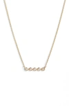 DANA REBECCA DESIGNS LULU JACK BEZEL DIAMOND BAR NECKLACE,N1335