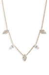 NADRI LUMINOUS CUBIC ZIRCONIA STATION NECKLACE,NN35585RCZ