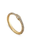 GUCCI OUROBOROS DIAMOND PAVÉ SNAKE RING,YBC526576001014