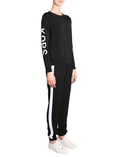 Michael Michael Kors Jumper With Inlay Logo In Black