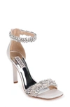 BADGLEY MISCHKA Badgley Mischka Fiorenza Crystal & Imitation Pearl Embellished Sandal,MP4641
