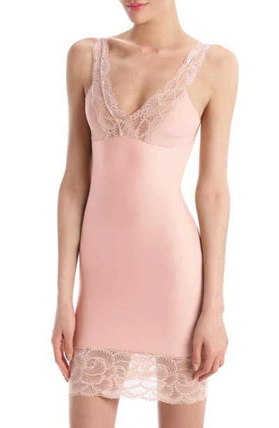Commando Sexy And Smooth Lace Trim Slip In Rose