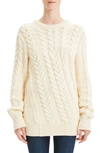 THEORY TWISTING CABLE CREWNECK SWEATER,I1016716