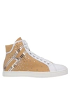 HOGAN REBEL HOGAN REBEL WOMAN SNEAKERS BEIGE SIZE 7.5 SOFT LEATHER, TEXTILE FIBERS,11631787VI 8