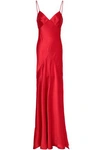 AMANDA WAKELEY FLUTED SATIN GOWN,3074457345619863226