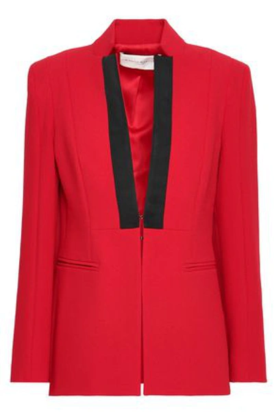 Amanda Wakeley Woman Grosgrain-trimmed Crepe Blazer Red