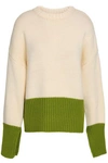 AMANDA WAKELEY TWO-TONE WOOL SWEATER,3074457345619844756