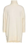 AMANDA WAKELEY TWO-TONE CASHMERE AND WOOL-BLEND TURTLENECK SWEATER,3074457345619862441