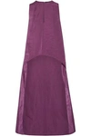 NARCISO RODRIGUEZ NARCISO RODRIGUEZ WOMAN CUTOUT SILK-TAFFETA TUNIC VIOLET,3074457345619740526