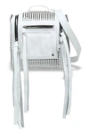 MCQ BY ALEXANDER MCQUEEN MCQ ALEXANDER MCQUEEN WOMAN CONVERTIBLE STUDDED LEATHER BACKPACK WHITE,3074457345619727710