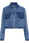 RE/DONE BY LEVI'S RE/DONE BY LEVI'S WOMAN CROPPED DENIM JACKET MID DENIM,3074457345619840708