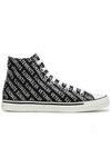 VETEMENTS LOGO-PRINT CANVAS HIGH-TOP trainers,3074457345620094699