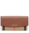 BURBERRY HOUSE CHECK AND LEATHER WALLET,P00369784