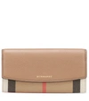 BURBERRY HOUSE CHECK AND LEATHER WALLET,P00369786