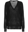Joseph Cashair Cashmere V-neck Sweater In Black