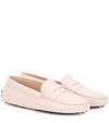 Tod's Gommino Leather Loafers In Light Pink