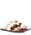 Chloé Flat Wave Mixed Slide Sandal In Multicoloured