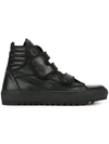 RAF SIMONS TOUCH STRAP HI-TOP SNEAKERS,152911450080009911182124