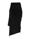 Rabanne Embellished Ruched Velvet Midi Skirt In Black