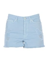 Dondup Denim Shorts In Sky Blue