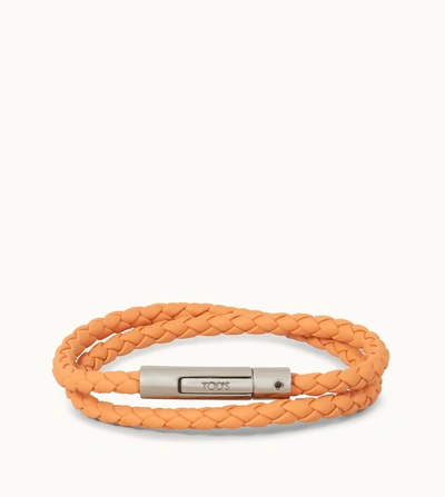 Tod's Mycolors Bracelet In Leather In Orange