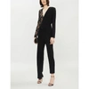 GIVENCHY LACE-PANEL SILK AND WOOL JUMPSUIT