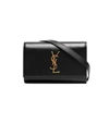 SAINT LAURENT Black Logo Detail Leather Belt Bag