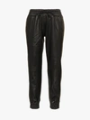 ESCENTRIC MOLECULES LOT LTHR SLIM LEG LEATHER TRACKPANTS WITH SUEDE STRIPES,LOTDPT01013013027522