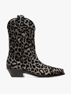 Dolce & Gabbana 40mm Leopard Flocked Lurex Cowboy Boots In Metallic
