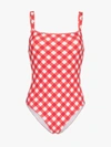 REFORMATION REFORMATION 'ELIZA' CHECKED ONE PIECE SWIMSUIT,ELIZA13131364