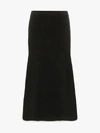 JOOSTRICOT JOOSTRICOT HIGH-WAISTED KNITTED FLARED MIDI SKIRT,JTPF18MS40413002961