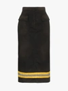 Calvin Klein 205w39nyc High-waist Reflective Stripe Midi Skirt In Black