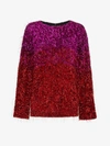 ASHISH ASHISH SILK TINSEL LONG SLEEVE TOP,T01513083655