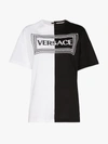 VERSACE VERSACE VINTAGE LOGO TWO-TONED T-SHIRT,A81418A20195213078719