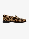 RE/DONE RE/DONE LEOPARD PRINT FABRIC FLAT LOAFERS,711900712972237