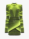 BALMAIN BALMAIN NEON-STRIPE MINI DRESS,PF06664K20213049889