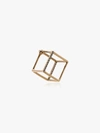 SHIHARA SHIHARA 18KT YELLOW GOLD AND DIAMOND CUBE EARRING,0113050026