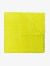 AESSAI AESSAI YELLOW OVERSIZED FRAYED WOOL BLANKET SCARF,BLASAAR01A206013218697