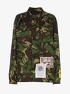MARTINE ROSE MARTINE ROSE CAMOUFLAGE PRINT JACKET WITH EMBROIDERED PATCHES,MRAW1872513004000