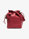 SIMONE ROCHA SIMONE ROCHA RED BOW APPLIQUÉ LEATHER BUCKET BAG,PCH13071913049837