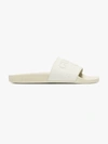 Gucci Rubber Logo Slide Sandals In White