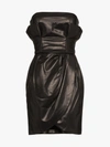 VERSACE VERSACE STRAPLESS LEATHER MINI DRESS,A81159A22728113078741