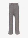 GUCCI GUCCI CHECK STRAIGHT WOOL BLEND TROUSERS,525915Z410M13057695