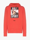 Neighborhood X Cali Holy Spirit And Dog Printed Cotton Hoodie In Red