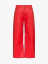 KHAITE KHAITE WENDELL CROPPED WIDE-LEG JEANS,3025WENDELLLEATHERPANT13277059