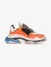 BALENCIAGA BALENCIAGA ORANGE AND MULTICOLOURED TRIPLE S SNEAKERS,541640W09OE13173524