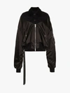 BEN TAVERNITI UNRAVEL PROJECT UNRAVEL PROJECT ZIP UP COTTON AND SHEARLING BOMBER JACKET,UWEH002F18011001100013023706