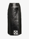 OFF-WHITE OFF-WHITE HIGH-WAISTED LEATHER PENCIL SKIRT,OWJC001F18430065101013059203