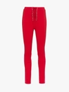 Ben Taverniti Unravel Project Unravel Project Lace Up Skinny Trousers In Red